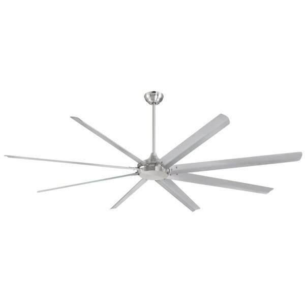 Brightbomb 100 in. Brushed Nickel DC Motor Indoor Ceiling Fan with Aluminum Blades BR3285349